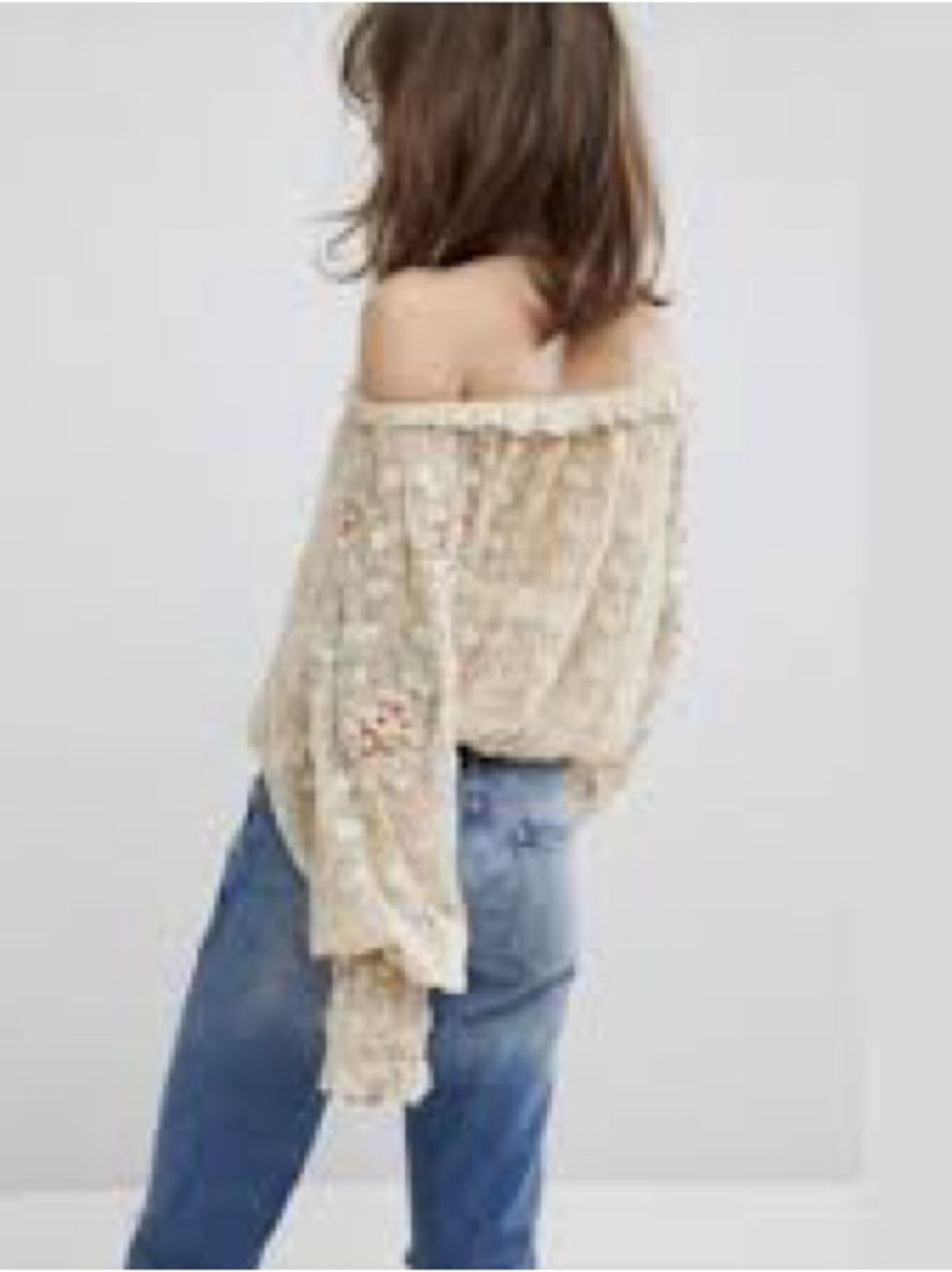 Free People Jubilee Floral Embroidered Sheer Top Sz XS - Picture 2 of 13